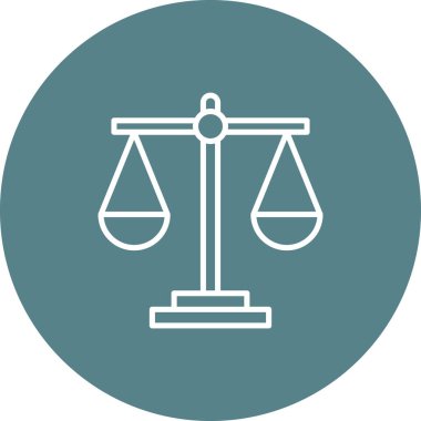 Denge, iş, ölçek ikonu vektör görüntüsü. İş ve ofis için de kullanılabilir. Web uygulamalarında, mobil uygulamalarda ve yazdırma ortamlarında kullanılabilir.