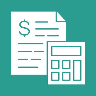 Bütçe, finansal, ikon vektör imajı. İş ve ofis için de kullanılabilir. Web uygulamalarında, mobil uygulamalarda ve yazdırma ortamlarında kullanılabilir.