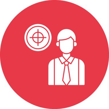 İş, hedef, hedef ikon vektör görüntüsü. İş ve ofis için de kullanılabilir. Web uygulamalarında, mobil uygulamalarda ve yazdırma ortamlarında kullanılabilir.
