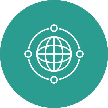 İş ağı, iş akışı, dünya, ikon vektör görüntüsünü bağla. İş ve ofis için de kullanılabilir. Web uygulamalarında, mobil uygulamalarda ve yazdırma ortamlarında kullanılabilir.