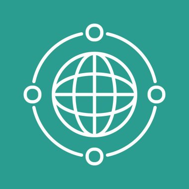 İş ağı, iş akışı, dünya, ikon vektör görüntüsünü bağla. İş ve ofis için de kullanılabilir. Web uygulamalarında, mobil uygulamalarda ve yazdırma ortamlarında kullanılabilir.