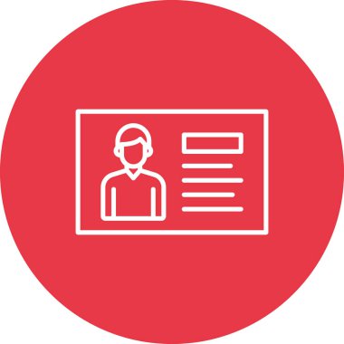 İş, kart, kimlik simgesi vektör görüntüsü. İş ve ofis için de kullanılabilir. Web uygulamalarında, mobil uygulamalarda ve yazdırma ortamlarında kullanılabilir.