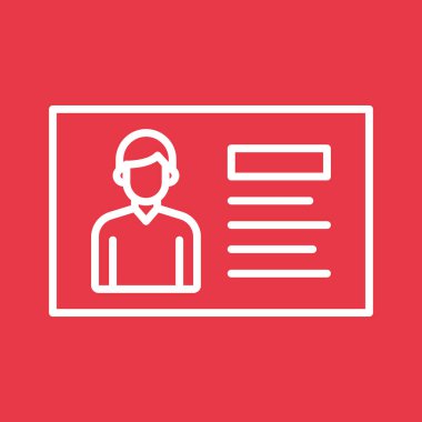 İş, kart, kimlik simgesi vektör görüntüsü. İş ve ofis için de kullanılabilir. Web uygulamalarında, mobil uygulamalarda ve yazdırma ortamlarında kullanılabilir.