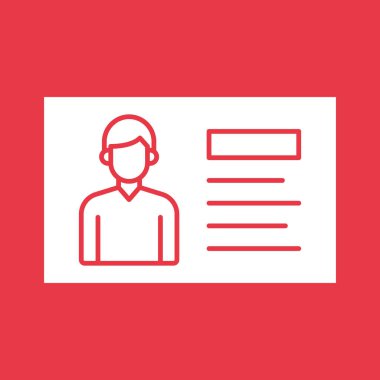 İş, kart, kimlik simgesi vektör görüntüsü. İş ve ofis için de kullanılabilir. Web uygulamalarında, mobil uygulamalarda ve yazdırma ortamlarında kullanılabilir.