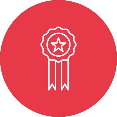 İş, madalya, ödül, zafer ikonu vektör imajı. İş ve ofis için de kullanılabilir. Web uygulamalarında, mobil uygulamalarda ve yazdırma ortamlarında kullanılabilir.