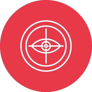 İş, hedef, arayüz, görüş, multimedya ikon vektör görüntüsü. Bankacılık ve finans için de kullanılabilir. Web uygulamalarında, mobil uygulamalarda ve yazdırma ortamlarında kullanılabilir.