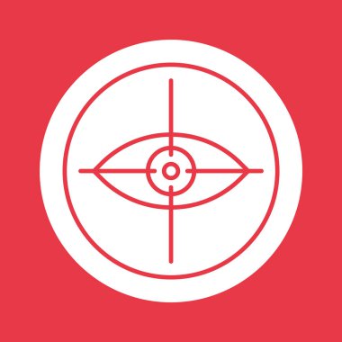 İş, hedef, arayüz, görüş, multimedya ikon vektör görüntüsü. Bankacılık ve finans için de kullanılabilir. Web uygulamalarında, mobil uygulamalarda ve yazdırma ortamlarında kullanılabilir.