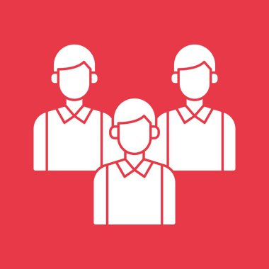 İş adamı, takım, grup, liderler ikon vektör imajı. İş ve ofis için de kullanılabilir. Web uygulamalarında, mobil uygulamalarda ve yazdırma ortamlarında kullanılabilir.