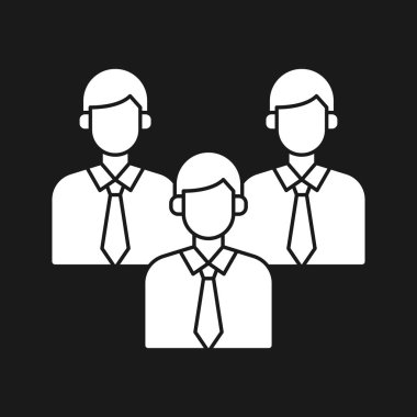 İş adamı, takım, grup, liderler ikon vektör imajı. İş ve ofis için de kullanılabilir. Web uygulamalarında, mobil uygulamalarda ve yazdırma ortamlarında kullanılabilir.