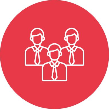 İş adamı, takım, grup, liderler ikon vektör imajı. İş ve ofis için de kullanılabilir. Web uygulamalarında, mobil uygulamalarda ve yazdırma ortamlarında kullanılabilir.