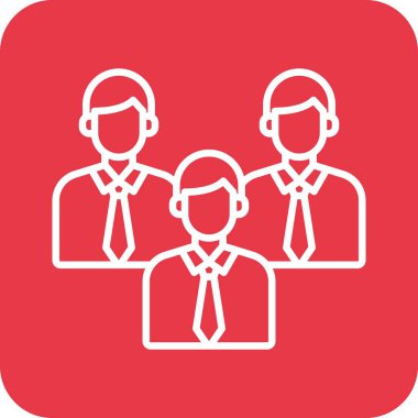 İş adamı, takım, grup, liderler ikon vektör imajı. İş ve ofis için de kullanılabilir. Web uygulamalarında, mobil uygulamalarda ve yazdırma ortamlarında kullanılabilir.
