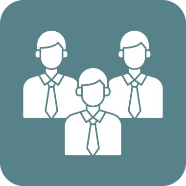 İş adamı, takım, grup, liderler ikon vektör imajı. İş ve ofis için de kullanılabilir. Web uygulamalarında, mobil uygulamalarda ve yazdırma ortamlarında kullanılabilir.