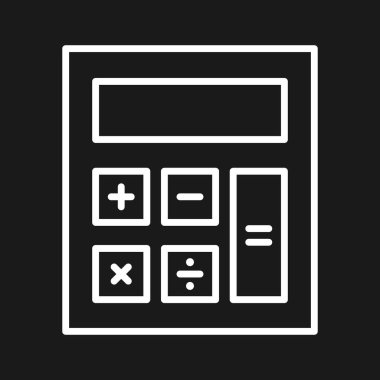 Hesaplama, hesap makinesi, finansal ikon vektör görüntüsü. İş ve ofis için de kullanılabilir. Web uygulamalarında, mobil uygulamalarda ve yazdırma ortamlarında kullanılabilir.