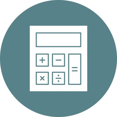 Hesaplama, hesap makinesi, finansal ikon vektör görüntüsü. İş ve ofis için de kullanılabilir. Web uygulamalarında, mobil uygulamalarda ve yazdırma ortamlarında kullanılabilir.