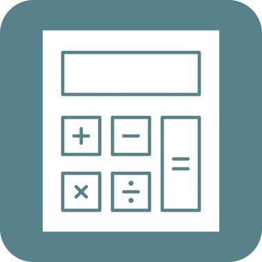 Hesaplama, hesap makinesi, finansal ikon vektör görüntüsü. İş ve ofis için de kullanılabilir. Web uygulamalarında, mobil uygulamalarda ve yazdırma ortamlarında kullanılabilir.