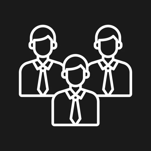 Businessman Team Group Leaders Icon Vector Image Can Also Used — Stock Vector