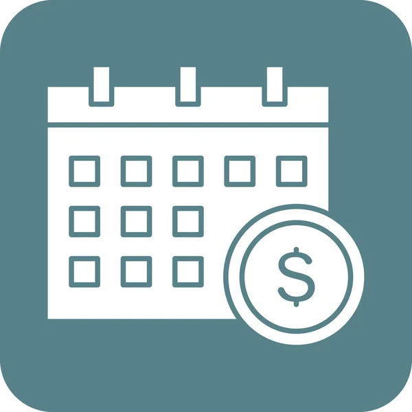 Kalendář Dolar Peníze Organizovat Plán Ikona Události Vektorový Obraz Lze — Stockový vektor