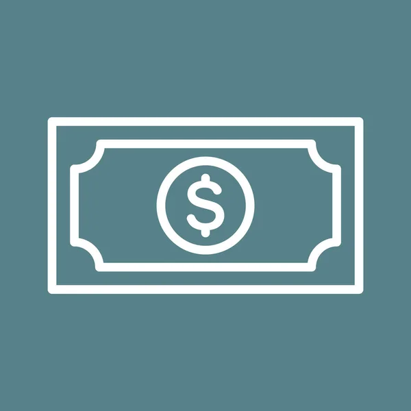 Efectivo Moneda Dinero Pago Imagen Vectorial Del Icono Del Dólar — Vector de stock