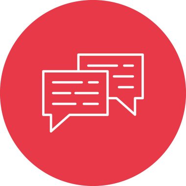 Sohbet, iş sohbeti, konuşma, mesaj ikonu vektör görüntüsü. İş ve ofis için de kullanılabilir. Web uygulamalarında, mobil uygulamalarda ve yazdırma ortamlarında kullanılabilir.