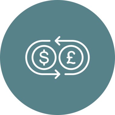 Para değişimi, değişim, ok, dolar simgesi vektör görüntüsü. Bankacılık ve finans için de kullanılabilir. Web uygulamalarında, mobil uygulamalarda ve yazdırma ortamlarında kullanılabilir.