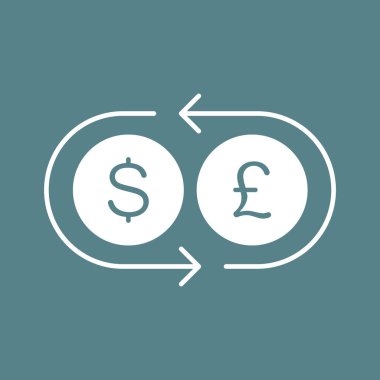 Para değişimi, değişim, ok, dolar simgesi vektör görüntüsü. Bankacılık ve finans için de kullanılabilir. Web uygulamalarında, mobil uygulamalarda ve yazdırma ortamlarında kullanılabilir.