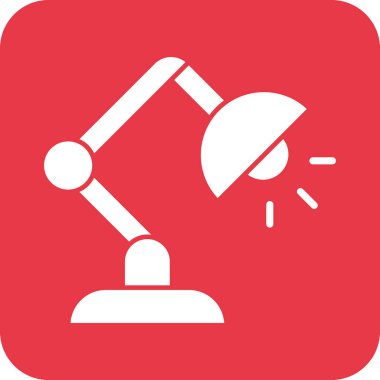 Masa, lamba, ışık ikonu vektör görüntüsü. İş ve ofis için de kullanılabilir. Web uygulamalarında, mobil uygulamalarda ve yazdırma ortamlarında kullanılabilir.