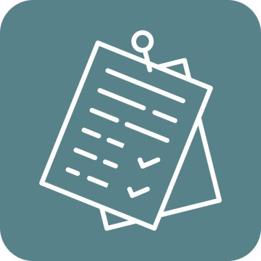 Belge, kağıt, simge vektör resmi. İş ve ofis için de kullanılabilir. Web uygulamalarında, mobil uygulamalarda ve yazdırma ortamlarında kullanılabilir.