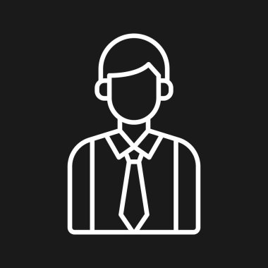 Çalışan, iş adamı ikon vektör görüntüsü. İş ve ofis için de kullanılabilir. Web uygulamalarında, mobil uygulamalarda ve yazdırma ortamlarında kullanılabilir.