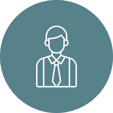 Çalışan, iş adamı ikon vektör görüntüsü. İş ve ofis için de kullanılabilir. Web uygulamalarında, mobil uygulamalarda ve yazdırma ortamlarında kullanılabilir.