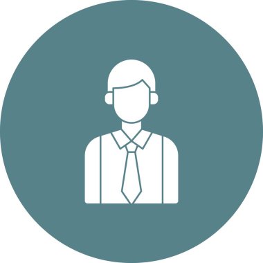 Çalışan, iş adamı ikon vektör görüntüsü. İş ve ofis için de kullanılabilir. Web uygulamalarında, mobil uygulamalarda ve yazdırma ortamlarında kullanılabilir.