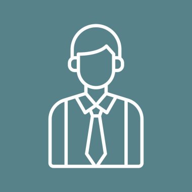 Çalışan, iş adamı ikon vektör görüntüsü. İş ve ofis için de kullanılabilir. Web uygulamalarında, mobil uygulamalarda ve yazdırma ortamlarında kullanılabilir.