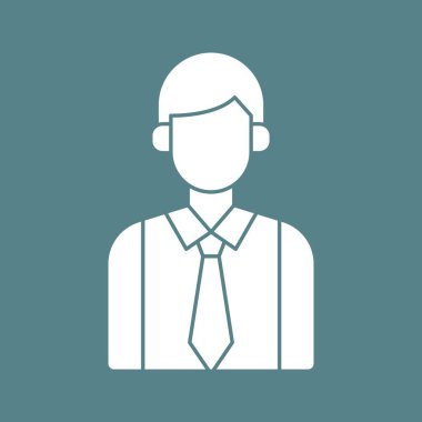 Çalışan, iş adamı ikon vektör görüntüsü. İş ve ofis için de kullanılabilir. Web uygulamalarında, mobil uygulamalarda ve yazdırma ortamlarında kullanılabilir.