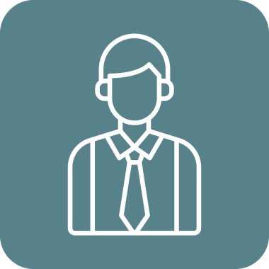 Çalışan, iş adamı ikon vektör görüntüsü. İş ve ofis için de kullanılabilir. Web uygulamalarında, mobil uygulamalarda ve yazdırma ortamlarında kullanılabilir.