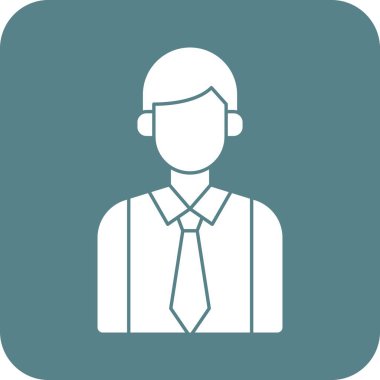 Çalışan, iş adamı ikon vektör görüntüsü. İş ve ofis için de kullanılabilir. Web uygulamalarında, mobil uygulamalarda ve yazdırma ortamlarında kullanılabilir.