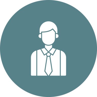 Çalışan, iş adamı ikon vektör görüntüsü. İş ve ofis için de kullanılabilir. Web uygulamalarında, mobil uygulamalarda ve yazdırma ortamlarında kullanılabilir.