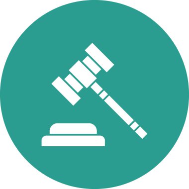 Hukuk, açık arttırma, tokmak ikonu vektör görüntüsü. İş ve ofis için de kullanılabilir. Web uygulamalarında, mobil uygulamalarda ve yazdırma ortamlarında kullanılabilir.