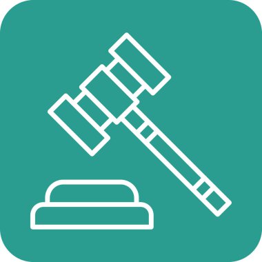 Hukuk, açık arttırma, tokmak ikonu vektör görüntüsü. İş ve ofis için de kullanılabilir. Web uygulamalarında, mobil uygulamalarda ve yazdırma ortamlarında kullanılabilir.