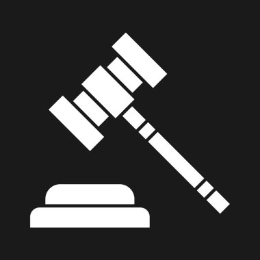 Hukuk, açık arttırma, tokmak ikonu vektör görüntüsü. İş ve ofis için de kullanılabilir. Web uygulamalarında, mobil uygulamalarda ve yazdırma ortamlarında kullanılabilir.