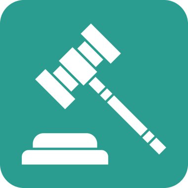Hukuk, açık arttırma, tokmak ikonu vektör görüntüsü. İş ve ofis için de kullanılabilir. Web uygulamalarında, mobil uygulamalarda ve yazdırma ortamlarında kullanılabilir.