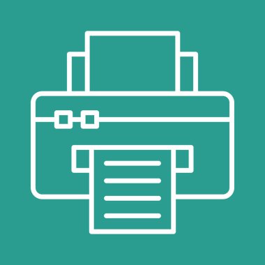 Ofis, yazıcı, baskı, ikon vektör resmi. İş ve ofis için de kullanılabilir. Web uygulamalarında, mobil uygulamalarda ve yazdırma ortamlarında kullanılabilir.