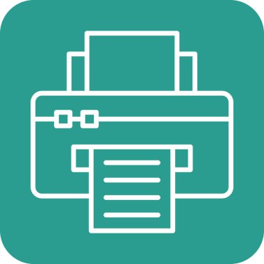 Ofis, yazıcı, baskı, ikon vektör resmi. İş ve ofis için de kullanılabilir. Web uygulamalarında, mobil uygulamalarda ve yazdırma ortamlarında kullanılabilir.