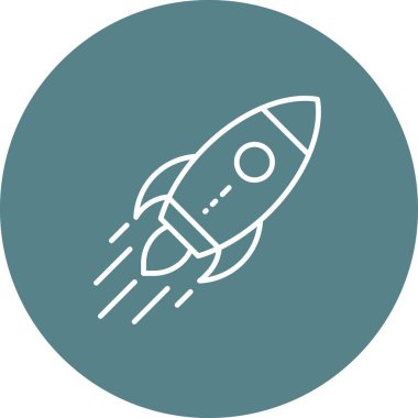 Roket, iş, başlangıç, hız ikonu vektör görüntüsü. İş ve ofis için de kullanılabilir. Web uygulamalarında, mobil uygulamalarda ve yazdırma ortamlarında kullanılabilir.