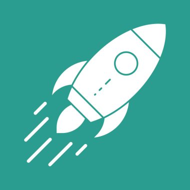 Roket, iş, başlangıç, hız ikonu vektör görüntüsü. İş ve ofis için de kullanılabilir. Web uygulamalarında, mobil uygulamalarda ve yazdırma ortamlarında kullanılabilir.