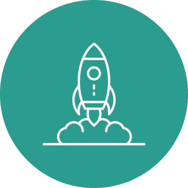Roket, iş, başlangıç, hız ikonu vektör görüntüsü. İş ve ofis için de kullanılabilir. Web uygulamalarında, mobil uygulamalarda ve yazdırma ortamlarında kullanılabilir.