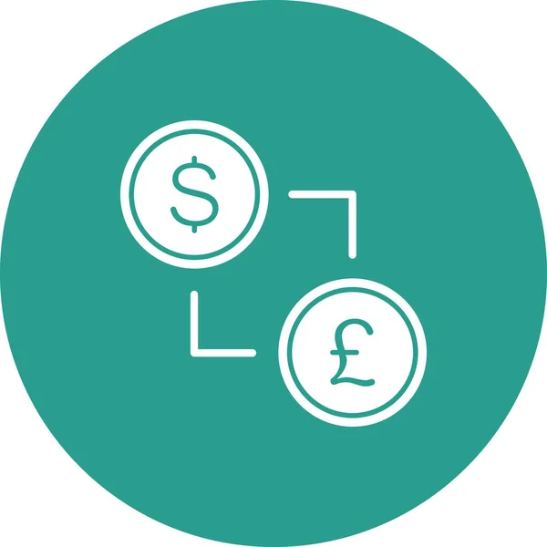 Moneda Intercambio Imagen Vectorial Icono Dinero También Puede Utilizar Para — Archivo Imágenes Vectoriales