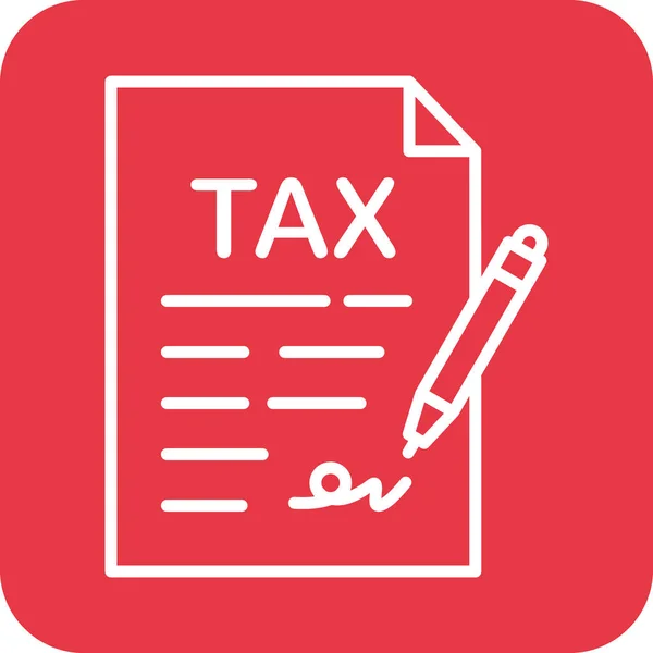 Document Report Tax Icon Vector Image Can Also Used Business — Stock Vector