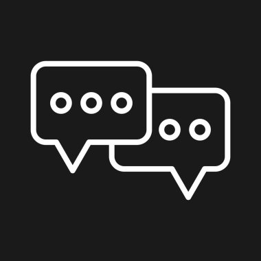 Baloncuk, sohbet, konuşma ikonu vektör görüntüsü. Seo & web için de kullanılabilir. Web uygulamalarında, mobil uygulamalarda ve yazdırma ortamlarında kullanılabilir.