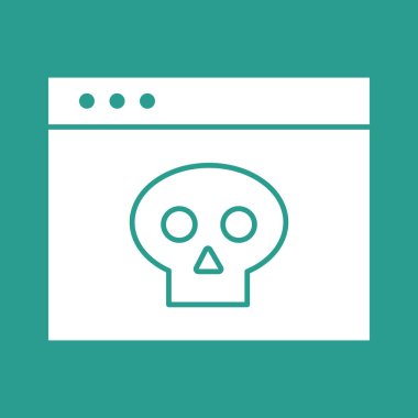 Siber saldırı, hacklenme, virüs ikonu vektör görüntüsü. Siber güvenlik için de kullanılabilir. Web uygulamalarında, mobil uygulamalarda ve yazdırma ortamlarında kullanılabilir.