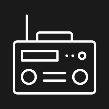 Radyo, medya, iletişim ikonu vektör görüntüsü. Seo & web için de kullanılabilir. Web uygulamalarında, mobil uygulamalarda ve yazdırma ortamlarında kullanılabilir.