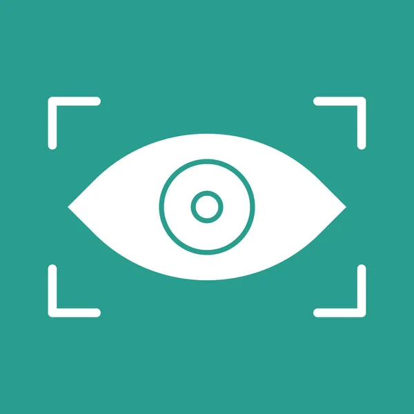 Biometrikus Szem Szkenner Ikon Vektor Kép Használható Kiberbiztonságra Alkalmas Webes — Stock Vector
